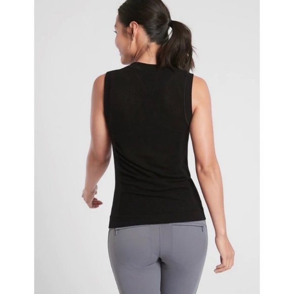 NEW ATHLETA Foresthill Ascent Tank Mesh Back Black - Picture 2 of 4